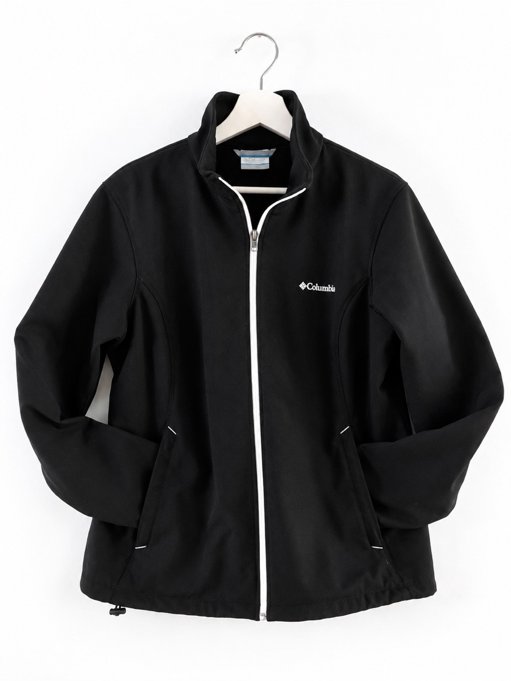Columbia Black Women's Soft Shell Jacket with White Trim